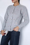 Gray Embroidered Knitwear Cardigan - 3