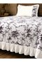 Vera Vintage Mulberry Botanical Patterned Ruffled Sheet Set – Single, Double and King Size - 2