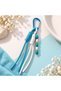 White Blue Bead Detailed Bag Charm - 2
