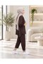 Women's Half Zipper Detail Double Casual Set - 3