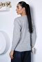 Gray Embroidered Knitwear Cardigan - 4