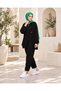 Women's Half Zipper Detail Double Casual Set - 3