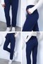 Navy Blue Women's Sweatpants with Elastic Waist and Legs - 3