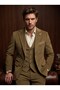 Saffron Beige Velvet Vest Suit - 3