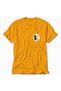Retro Style Double Dog Image T-Shirt - Yellow - 3