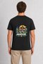 Prague City Silhouette Printed Unisex T-Shirt - Back Print - Black - 3