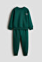 2 Parçalı Baskılı Sweatshirt Set