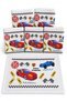 6-Piece School Lunch Cover 35X50 cm Washable Car Patterned