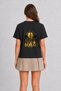 Dubai Themed Modern Unisex T-Shirt - Back Print - Black