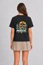 Prague City Silhouette Printed Unisex T-Shirt - Back Print - Black