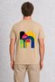 Rome Geometric Unisex T-Shirt - Back Print - Cream - 3