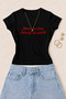 Women's Born to Slay Printed Cotton Lycra Slim Fit Body T-Shirt - Black