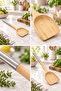 Bamboo Metal Handle Spatula – Natural Bamboo Wood Kitchen Spatula, Durable Metal Handle, Serving and Mixing Utensil - 2