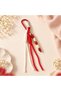 Red and White Beaded Detailed Bag Charm - 2