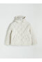Two Mt Shop Quality Xside Ecru Hooded Quilted Women's Puffer Coat - 4