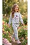 Girl's Winter Tracksuit Set Sweatshirt Bottoms Cotton Three-Thread Ribbed 3-4-5-6-7 Years Old (Please Choose One Size Larger) - 2