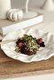 Set of 4 19cm Matte Ceramic Crease Design Handmade Pastry Food Presentation Dish Dessert Breakfast Plate - 6