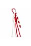 Red and White Beaded Detailed Bag Charm - 3
