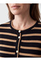 Esvab • Modern & Distinctive Zero Roba Collar Striped Women's Knitwear Cardigan - 4