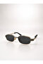 Taos Unisex Women's and Men's Metal Uv400 Protected Square Rectangular Sunglasses with Case and Cleaning Cloth as a Gift - 5