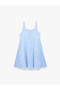 Square Neck Sleeveless A-Line Gingham Dress - 2