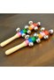 Wooden Colorful Rainbow Baby Rattle and Bell Rhythm Stick Educational Toy - 5