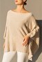Women's Shawl Collar Wide Collar Poncho Sweater - 3