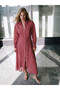 Esvab • Modern & Distinctive Belted Striped Shirt Dress