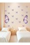 2 Large Purple Half Butterflies, Children's Room, Glass, Wall Sticker; 50 X 100 cm - 4