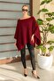 Women's Shawl Collar Wide Collar Poncho Sweater - 4