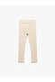 Ribbed Cotton Leggings with Elastic Waistband - 2