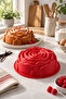 Silicone Large Rose Shaped Cake Mold 23 cm X 9 cm – Non-Stick Heat Resistant Big Flower Cake and Pastry Mold - 4