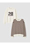 Ecru Printed Girls' Sweatshirt 2-Pack