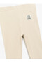 Ribbed Cotton Leggings with Elastic Waistband - 3