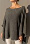 Women's Shawl Collar Wide Collar Poncho Sweater - 2