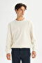 Men's patch logo sweatshirt beige - 3