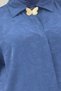 68083 Plus Size Jacquard Strawberry Tunic with Butterfly Brooch Detail - Navy Blue - 4