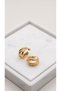Gold Color Triple Spiral Transition Thick Steel Hoop Earrings - 3