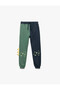Color Blocked Cotton Jogger Navy Blue Baby Boy Sweatpants 7Wmb40008Tk - 4