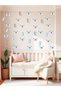 Blue Butterflies Baby Kids Room Wall Sticker, 96 Pieces, 8 cm - 2