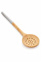 Bamboo Metal Handle Colander – Perforated Bamboo Serving Spoon Ergonomic Kitchen Utensil - 5