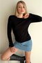 Women's Knitwear Sweater with Button Detail on the Sleeves - 2