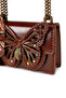 Shoreditch Butterfly Leather Luxury Design Women's Shoulder Bag - Brown - 4