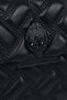 Kensington Quilted 100% Leather Women's Shoulder Bag with Chain Strap - Black - 5