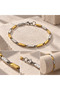 Stainless Steel Double Color Bracelet - 4mm Thin Two-Tone Minimalist Luxury Men's Jewelry - 4