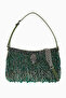Bond Shoulder Bag Green Sequin Leather Shoulder Bag