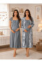 Patterned Dressing Gown Maternity Pajama Set Effortt