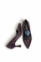 Women's Stiletto Printed Purple Plum Closed Pointed Toe Medium Heel F703 - 4