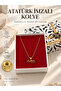 Ataturk Signed Steel Necklace Ghost Chain Women Men Unisex Gift in Box