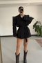 New Season Women's Oversize Belt Detailed Double-Breasted Collar Midi Trench Coat - 2